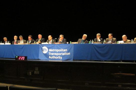The "row of white men" at the MTA's Manhattan fare hike hearing